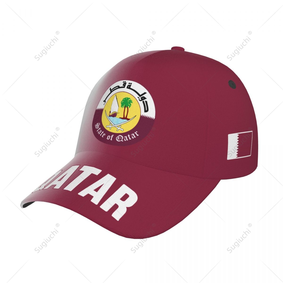 3D Printing Qatar - Czapka z daszkiem unisex, flaga Kataru,