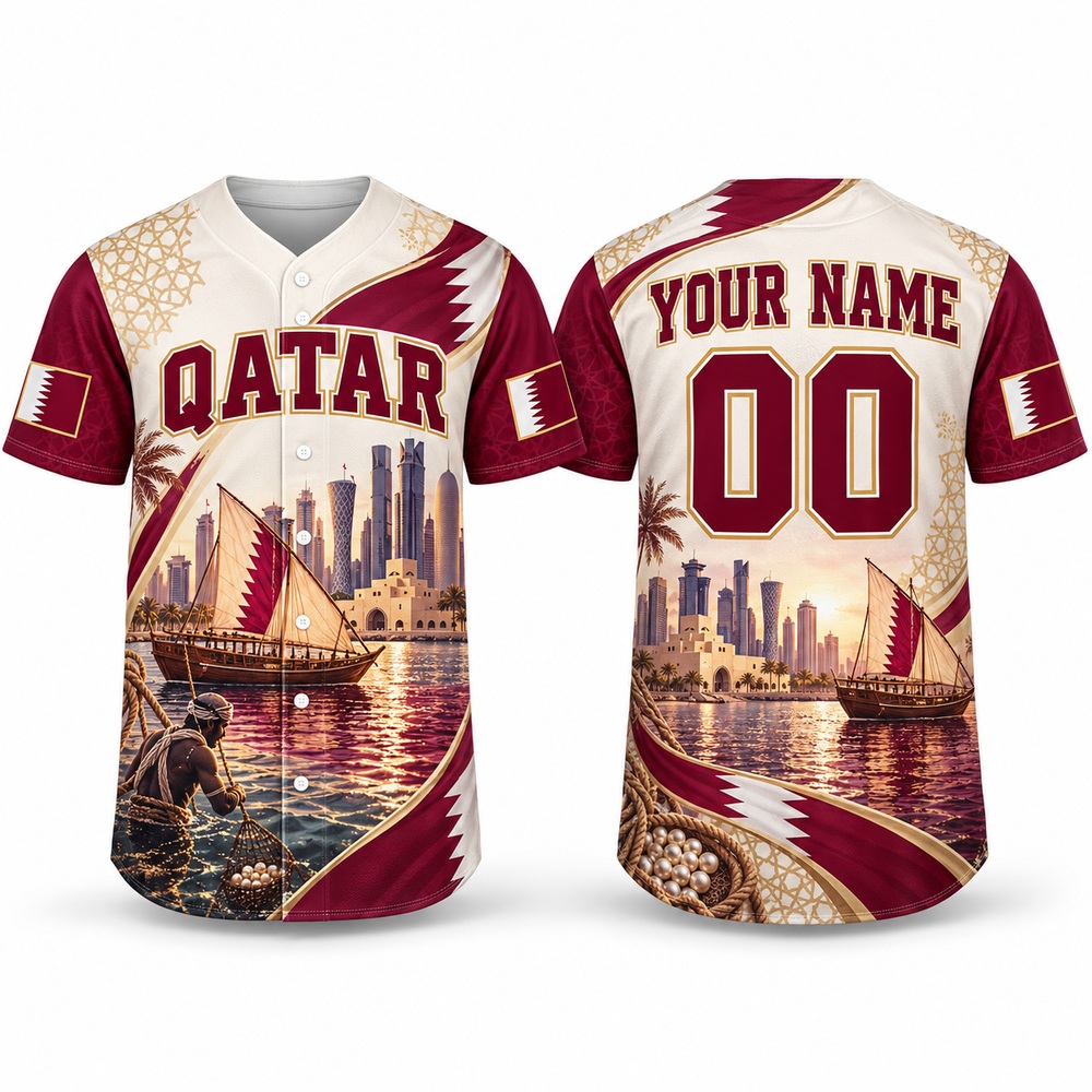 3D Printing Qatar - Koszulka baseballowa DIY z nadrukiem Katar